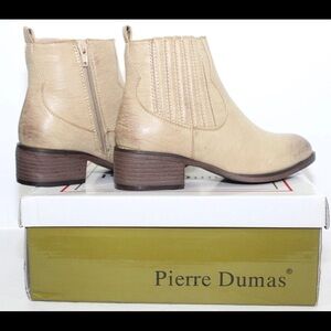 EUC Pierre Dumas Womens Tabby 9 Size Tan Booties Western Zip Ankle Boots